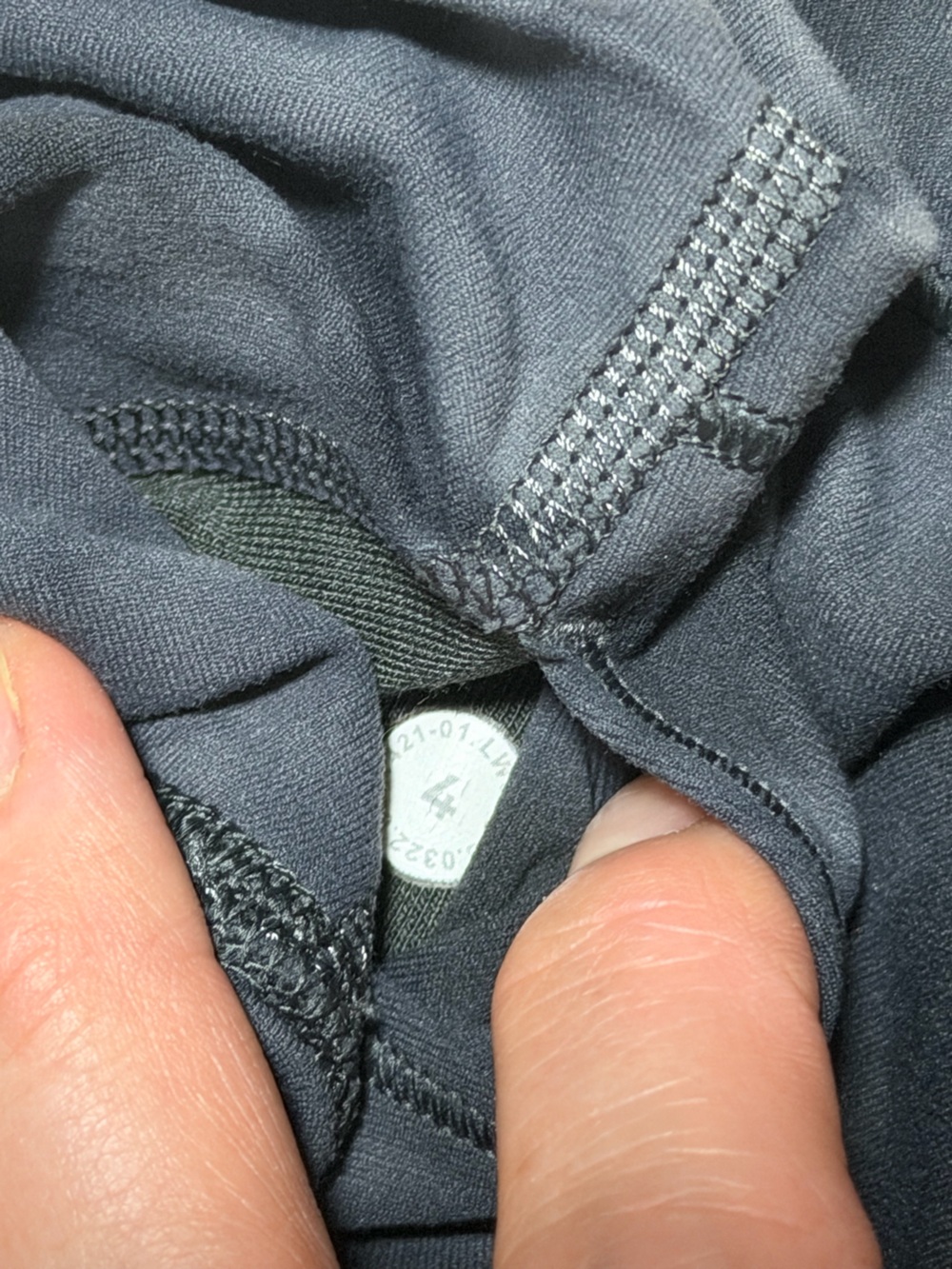 Lululemon Black Gray Tie Dye High Rise Leggings Hidden Pocket | Size 4 - Picture 5 of 8